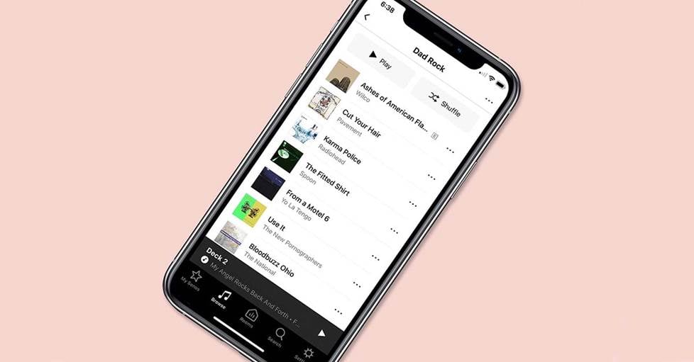 Sonos playlist on iPhone
